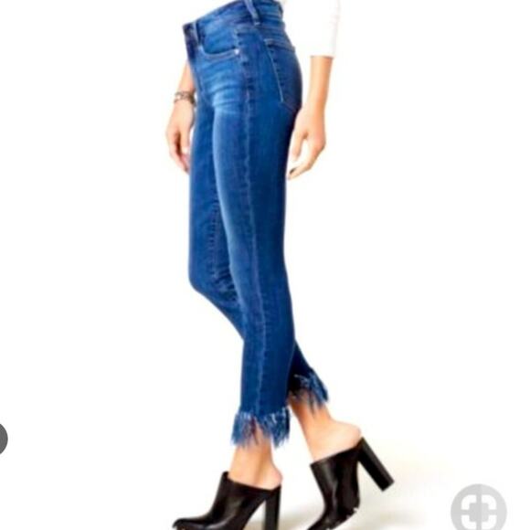 Blank NYC Stretch Demin Fringe Skinny Jeans Size 10/30 - Picture 2 of 9